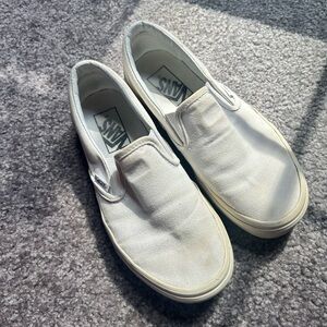 White slip on vans